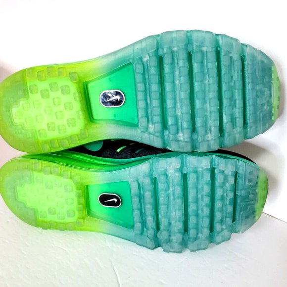 Nike Air Max Flywire Black Midnight Neon Volt Green 806771-003 Men US Size 8 - Picture 5 of 8